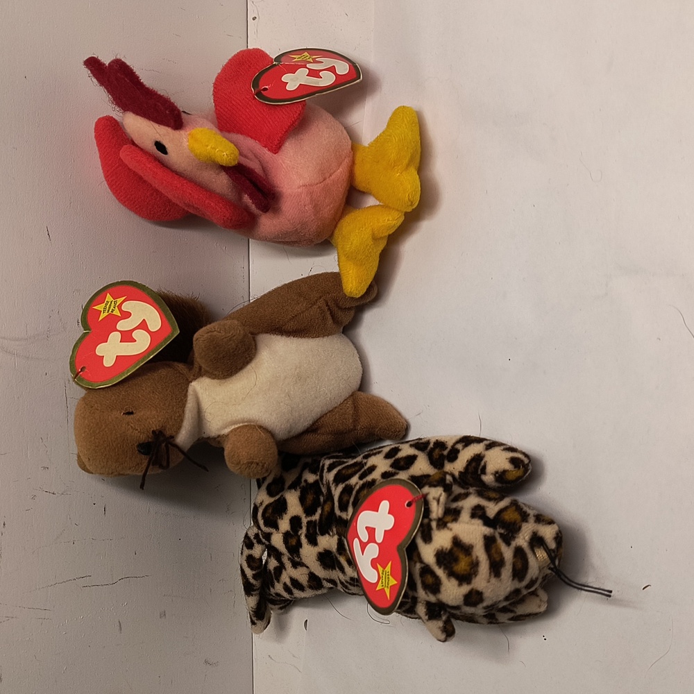 TY McDonald's  Freckles The Leopard, Nuts The Squirrel, Strut The Rooster
